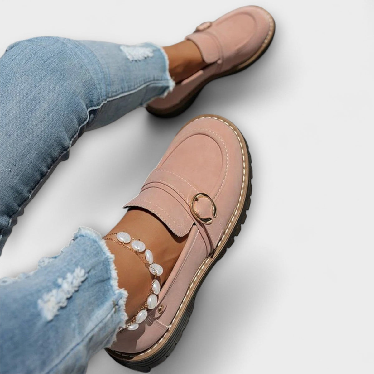 Lora – Casual Loafers med Rund Tå
