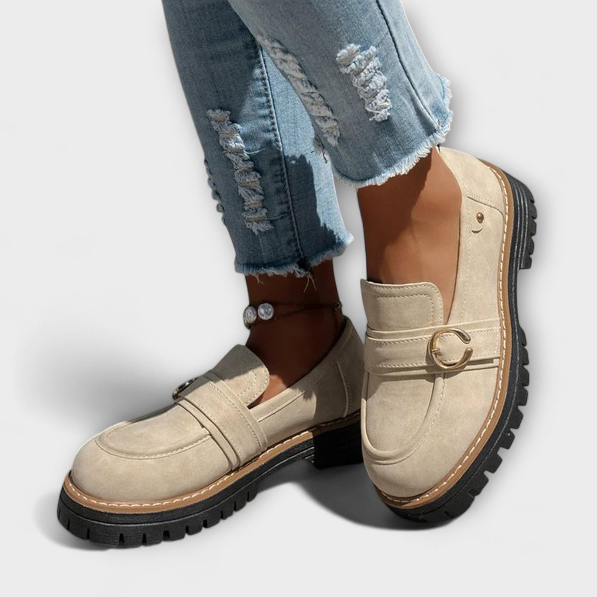 Lora – Casual Loafers med Rund Tå