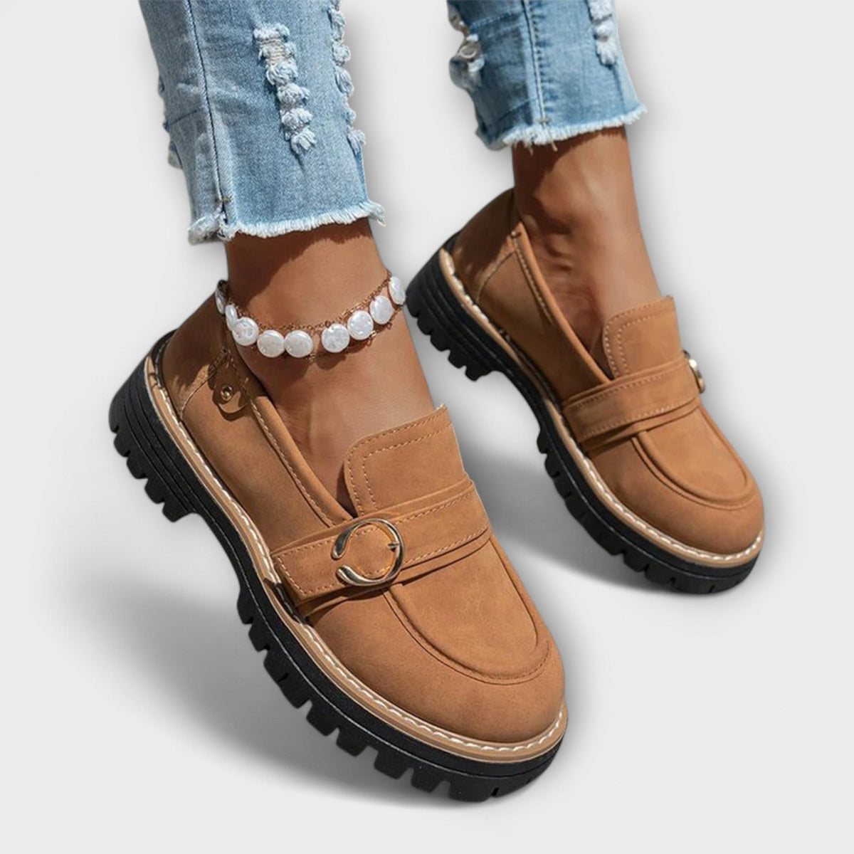 Lora – Casual Loafers med Rund Tå