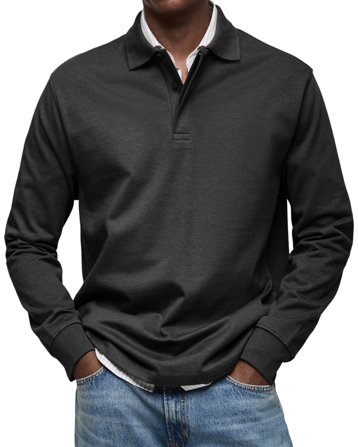 Alexandre™ afslappet polo med lange ærmer