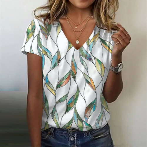 Laura – T-shirt med V-hals