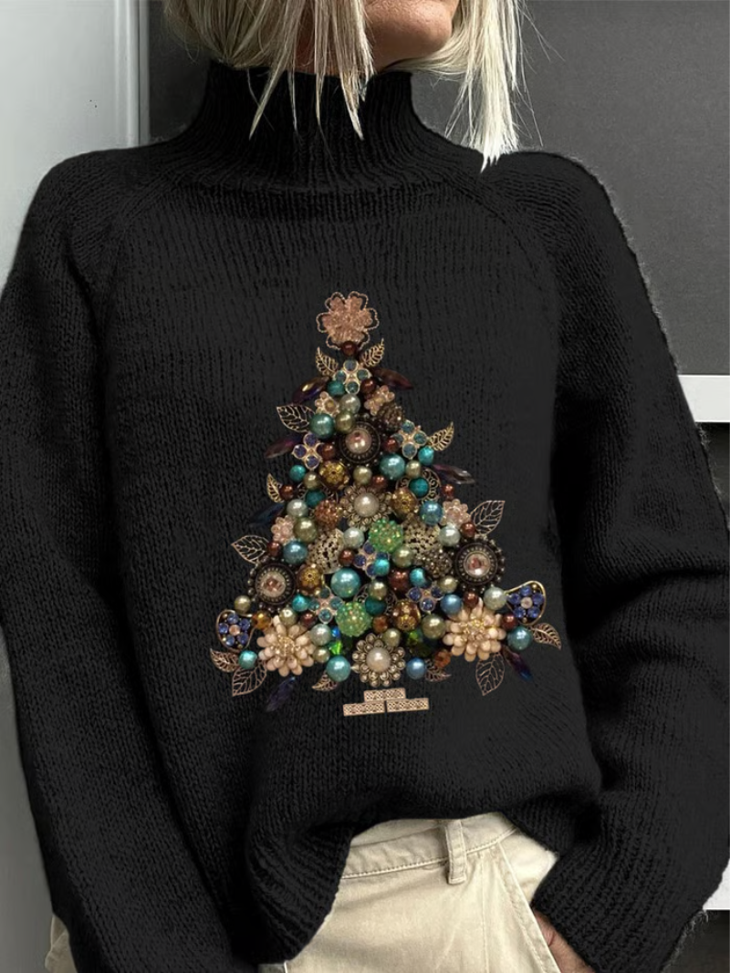 Livia - Juletrøje med elegant juletræ