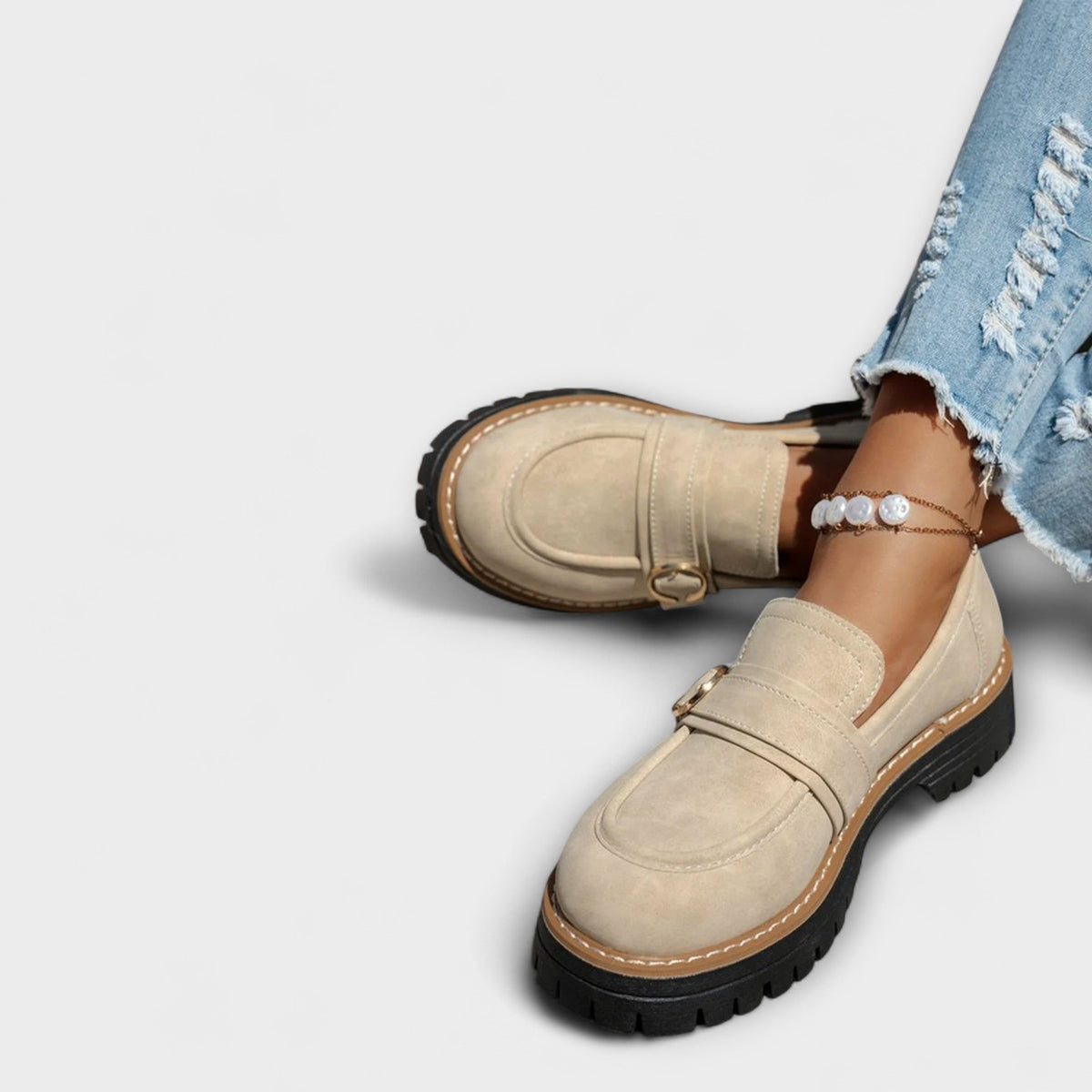 Lora – Casual Loafers med Rund Tå