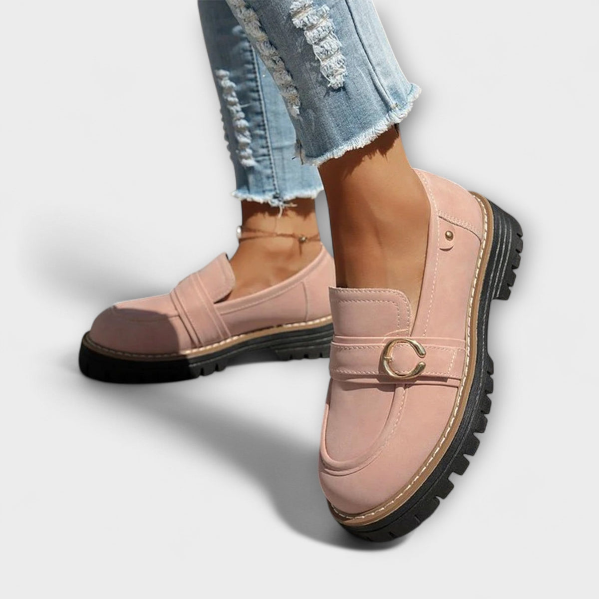 Lora – Casual Loafers med Rund Tå