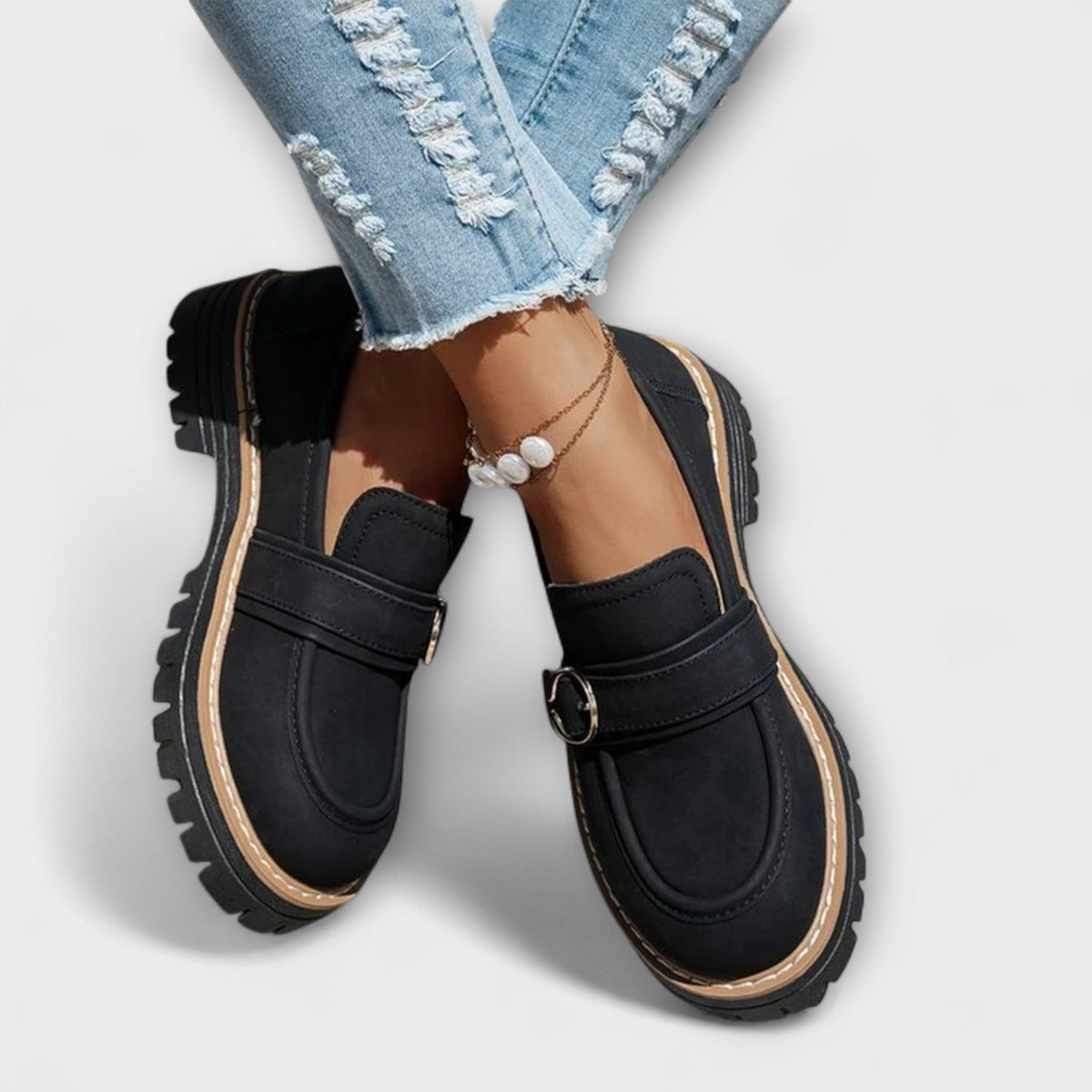 Lora – Casual Loafers med Rund Tå