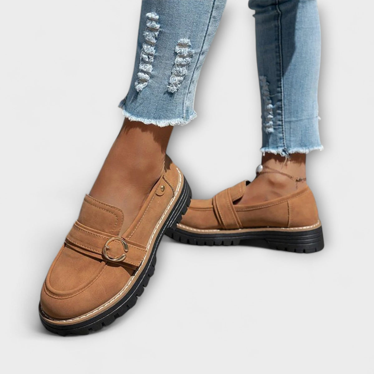 Lora – Casual Loafers med Rund Tå